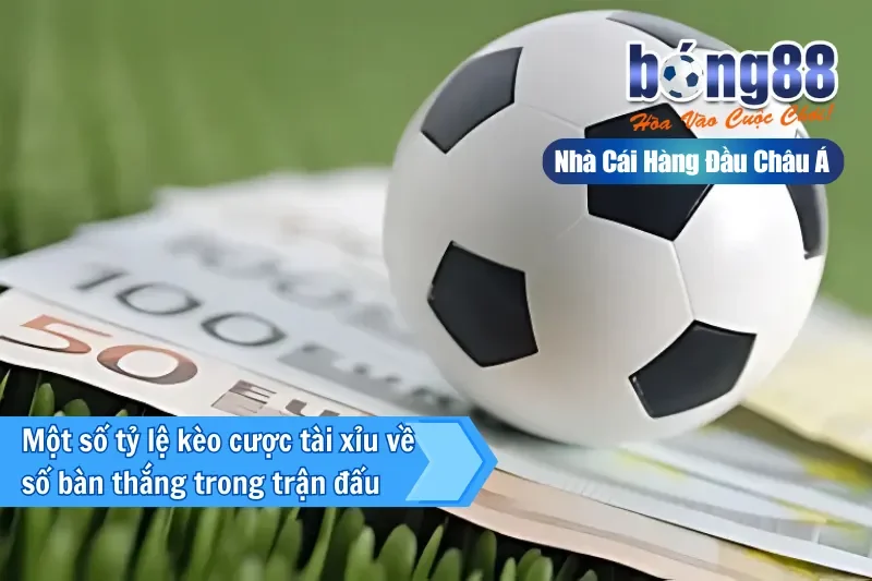 Một số tỷ lệ kèo cược tài xỉu về số bàn thắng trong trận đấu